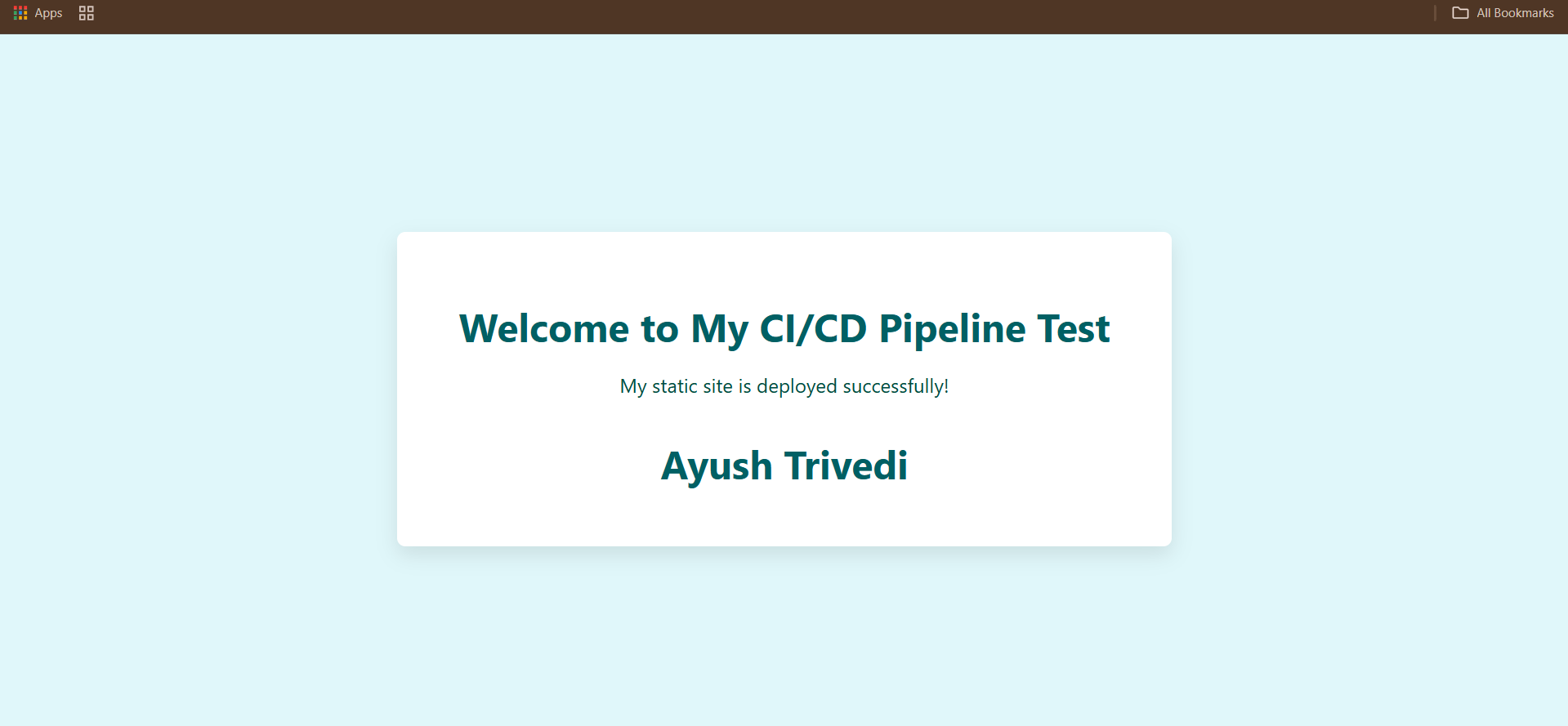 Static CI/CD Pipeline